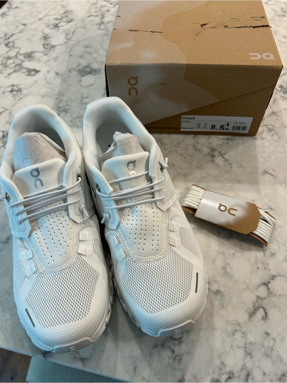 On Cloud 5 Women's Athletic Sneakers in White